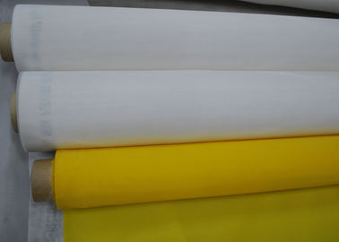 Sarı Polyester Hasır Kumaş İpek Serigrafi Tshirt Yüksek Yoğunluklu Baskı, 91 Mikron