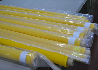 Tekstil Baskı için Sarı 80 İplik Polyester Hasır Ekran Kumaş, 250cm Genişlik