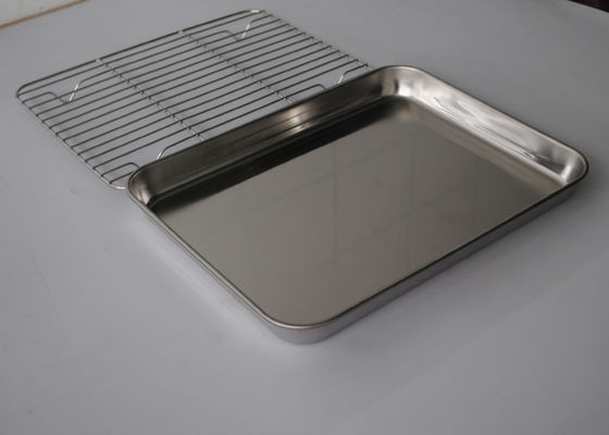 Gıda Sınıfı Karbon Çelik / paslanmaz çelik hasır tepsi 0,8 kalınlığını özelleştirin