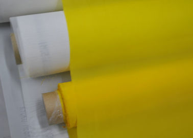 İyi bir fiyat. Beyaz / Sarı Özel Serigrafi Polyester Kumaş 55 İplik Yüzey İşlem Yok çevrimiçi