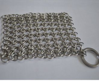 İyi bir fiyat. Mutfak Temizlik için Yuvarlak Paslanmaz Çelik Halka Hasır / Chainmail Scrubber çevrimiçi