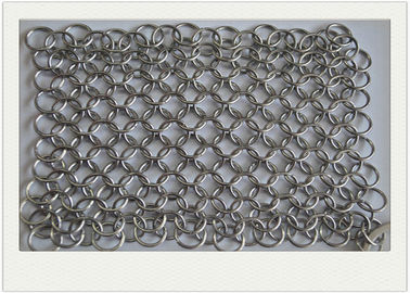 İyi bir fiyat. 6 * 8 Paslanmaz Çelik Chainmail Scrubber / Dökme Demir Zincir Temizleyici Toksik Olmayan çevrimiçi