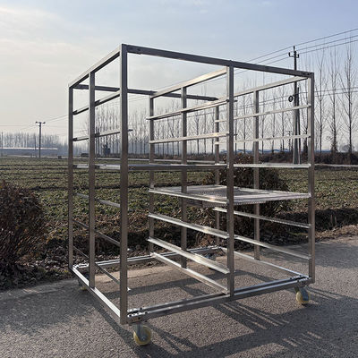 İyi bir fiyat. Yüksek çalışma sıcaklığı 30 tepsiler 304 paslanmaz çelik fırın kurutma raf arabası çevrimiçi