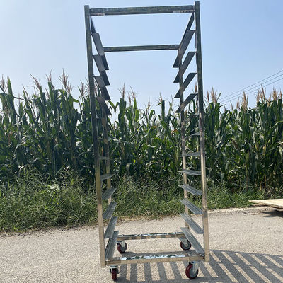 İyi bir fiyat. 12 Katman Paslanmaz Çelik Fırın Ekmek Pişirme Tavası Trolley Rack çevrimiçi