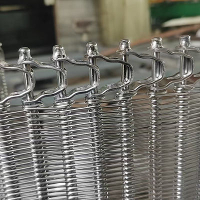 İyi bir fiyat. Flexible Rod Conveyor Belt Stainless Steel Spiral Balanced Weave Wire Mesh Belt çevrimiçi