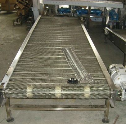 İyi bir fiyat. 25.4mm Pitch 304 SGS Steel Mesh Conveyor Belt With Chain Link çevrimiçi