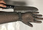 Kesim için 19cm Genişletilmiş Manşet Zincir Posta Paslanmaz Çelik Hasır Eldiven
