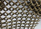 Perde için Altın Paslanmaz Çelik Yüzük Dekoratif Hasır / Zincir Bağlantı Mesh