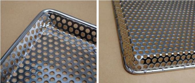 Gıda sınıfı 304 paslanmaz &ccedil;elik ağlı tepsiler kurutma i&ccedil;in d&uuml;z delikli fırınlama 10