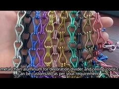 Alüminyum Çifte Kanca Zincir Bağlantısı Dekoratif Tel Ağı Kapı Perde