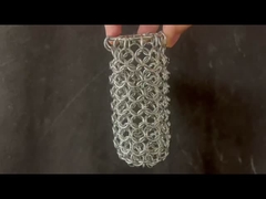 Paslanmaz çelik zincirli zincirli halka örgü torbası