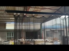 Altın Rengi Cephe Dekoratif Metal Bobin Perde Spiral Dokuma Perde