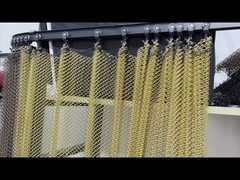 Dekoratif Altın Metal Örgü Perde İç Tasarım için Metal Tel Örgü Perde