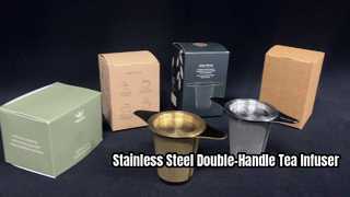Paslanmaz Çelik Çift Saplı Çay Demlik Filtre Yaprak Süzgeç