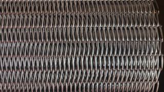 ss304 Metal Karbon Çelik Bisküvi Pizza Fırını Ekmek Zinciri Spiral Hasır Konveyör Bant