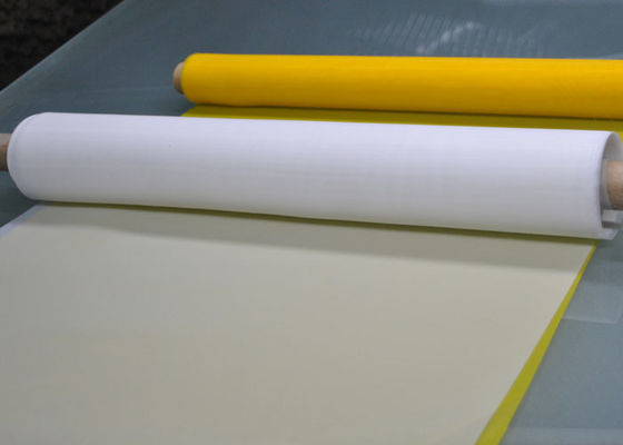 Seramik Baskı için 50 İnç 80T Polyester Serigrafi Mesh, Beyaz / Sarı Renk