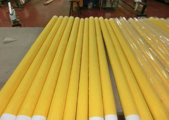 Beyaz ve Sarı Düşük Uzama Monofilament Polyester Serigrafi Mesh