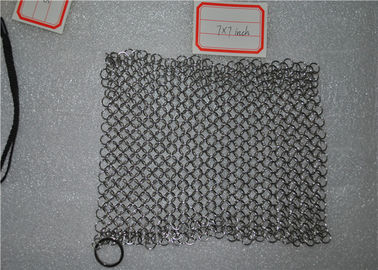 İyi bir fiyat. Kare Şekli Paslanmaz Çelik Chainmail Scrubber Mutfak İçin Toksik Olmayan çevrimiçi
