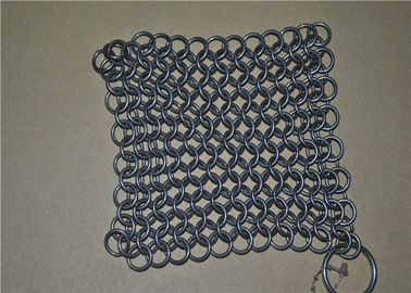 İyi bir fiyat. 7 * 7 inç Paslanmaz Çelik Hasır Yıkayıcı / Chainmail Dökme Demir Temizleyici çevrimiçi