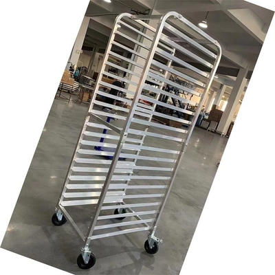 15 18 20 Tier Bakery Trolley Alüminyum Alaşım Ekmek Soğutma Fırınma Trolley GN Konteyner Yaprak Pan Rack Cart