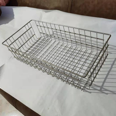 Yiyecek sınıfı paslanmaz çelik kaydırılmış tel örgü sepetleri ekmek depolamak için