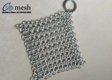 İyi bir fiyat. Mutfak Kare Şekli İçin 4X4 İnç Halka Hasır Paslanmaz Çelik Pot Scrubber çevrimiçi