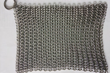 İyi bir fiyat. 6 * 8 Inç Paslanmaz Çelik Dökme Demir Tava Temizleyici Dökme Demir Pan Için Chainmail Scrubber çevrimiçi