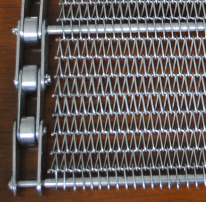 İyi bir fiyat. Özel Isıya Dayanıklı Sürekli Gıda ss304 Metal Karbon Çelik Bisküvi Pizza Fırını Fırın Zincir Spiral Tel Örgü Konveyör Bant çevrimiçi