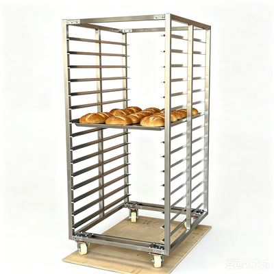 800x600 600x400 mm Ticari Ekmek Soğutma Rafı 15 16 20 30 Tepsi Paslanmaz Çelik Fırın Ekmek Tepsisi Arabası