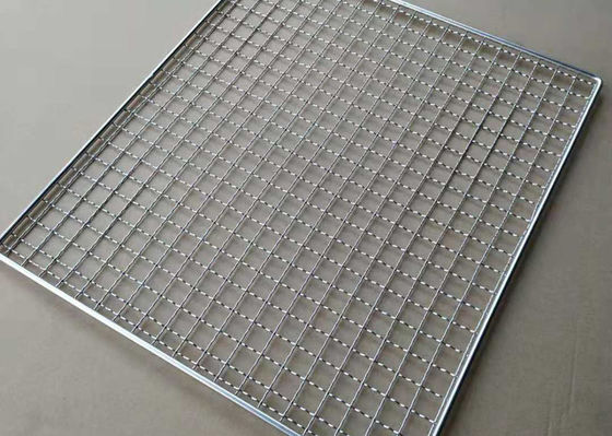 450mm x 300mm 304 Paslanmaz Çelik Barbekü Hasır Pişirme / Soğutma Tepsisi