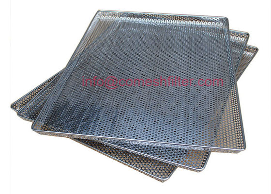 Özel Metal Mesh Kurutma Sebze Izgara Pişirme Tepsisi Pan Fda Sertifikası